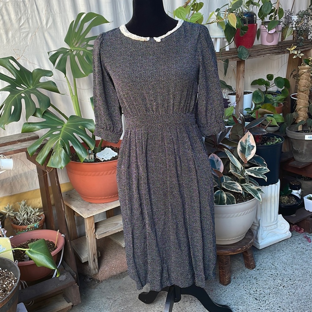 Christy Dawn Betty Dress in Black Dot